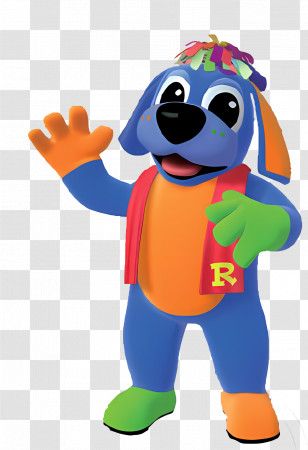 Cartoon Character - Playful Colorful Dog Transparent PNG