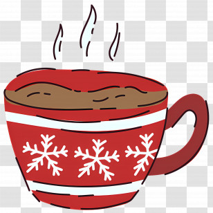 Christmas Hot Chocolate - Hot Chocolate Mug With Festive Snowflake Design Transparent PNG