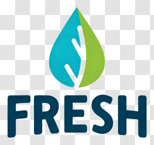 Fresh Logo - Fresh Eco Water Leaf Logo Transparent PNG