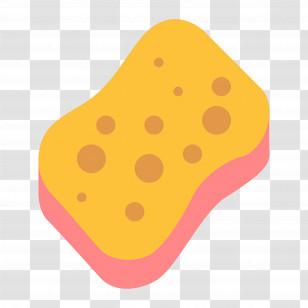 Sponge Emoji - Yellow Cleaning Sponge Illustration Transparent PNG