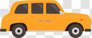 Cartoon Car - Yellow Retro Car Illustration For Vintage Vibes Transparent PNG