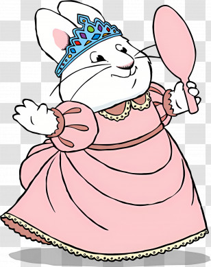Max Ruby - White Bunny In Princess Dress Transparent PNG