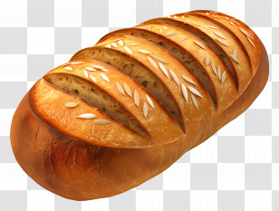 Whole Wheat Bread - Freshly Sliced Bread Loaf Transparent PNG