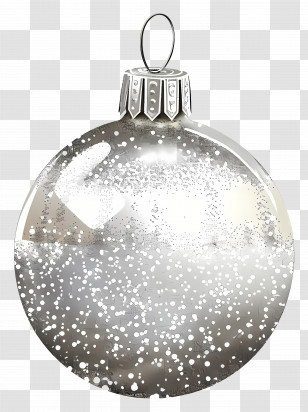 Glitter Ball Ornaments - Silver Christmas Ornament Ball Transparent PNG