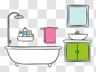 Bathroom - Clean And Organized Bathroom Transparent PNG