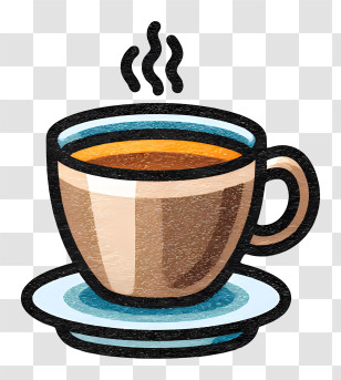 Coffee Icon - Steaming Coffee Cup Transparent PNG