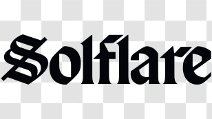 Solflare Logo - Solflare Black Gothic Logo Transparent PNG
