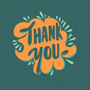 Thank You - Thank You Text Illustration In Artistic Style Transparent PNG