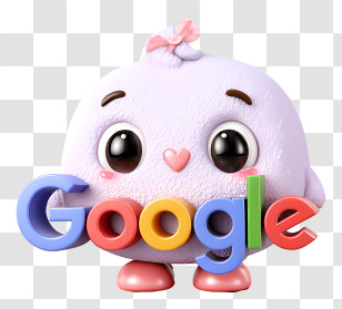 Google Logo - Cute Character With Google Logo Transparent PNG
