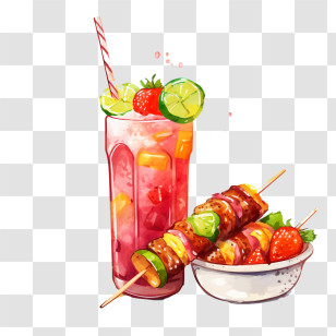 World Kebab Day - Juice And Kebab Delight For Summer Transparent PNG