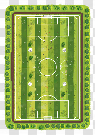 Football Fields - Top View Of A Soccer Field Transparent PNG