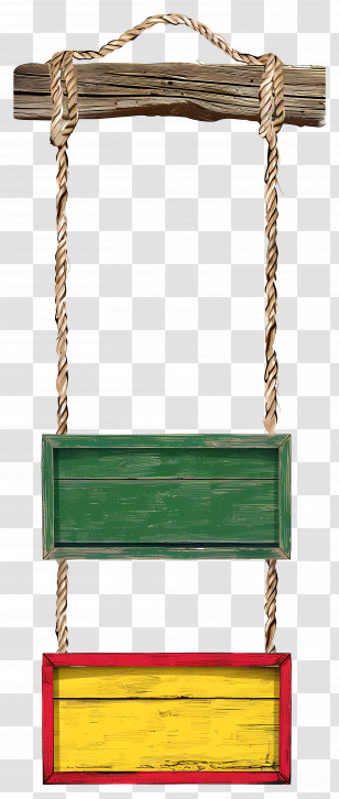 Wooden Frames - Hanging Wooden Signs With Rope Transparent PNG