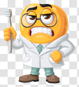 Dentist - Dentist Emoji With Toothbrush Transparent PNG