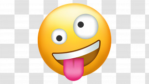 Goofy Emoji - Funny Emoji With Tongue Out Transparent PNG