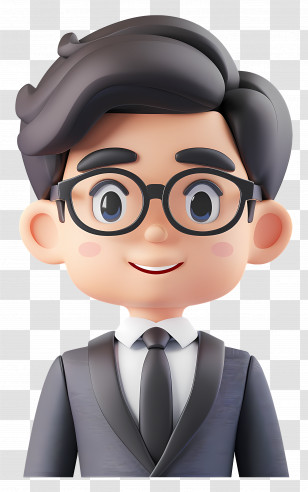 3d Male Avatar - Cartoon Businessman Illustration In Formal Wear Transparent PNG