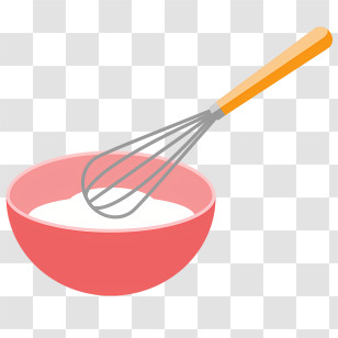 Icon - Whisk And Bowl For Baking Transparent PNG
