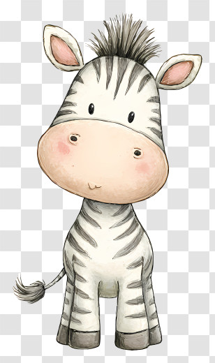 Cute Funny Zebra - Cute Cartoon Zebra Transparent PNG