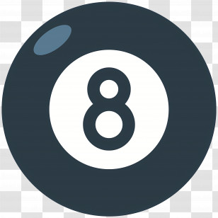 Pool 8 Ball Emoji - Magic 8 Ball Transparent PNG