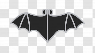 Batman Logo - Black Bat Illustration For Halloween Design Transparent PNG