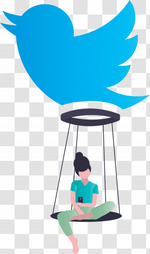 Twitter Girl Transparent PNG