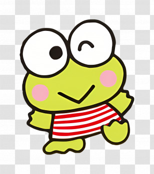 Keroppi - Cute Frog Cartoon Illustration Transparent PNG