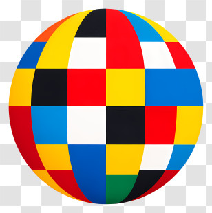 Colorful Ball - Colorful Geometric Sphere Transparent PNG