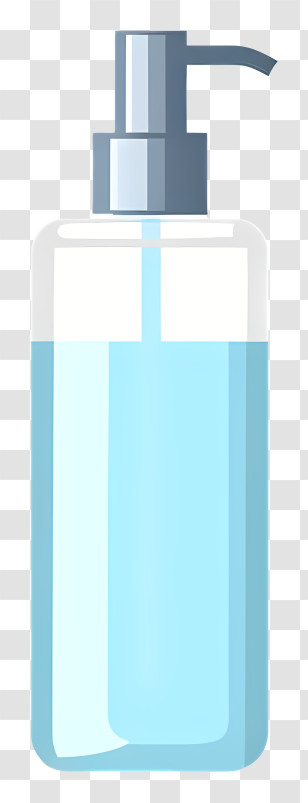 Soap Bottle - Blue Liquid Soap Dispenser Transparent PNG