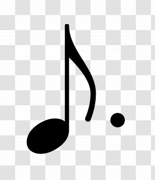 Eighth Note Dotted Quarter Sixteenth Musical - Silhouette Transparent PNG