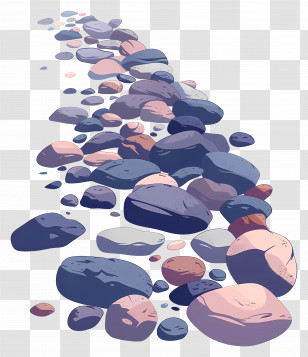 Cartoon Stones - Cartoon Stone Pathway Illustration Transparent PNG