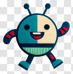 Imaginary Friends - Cute Blue Mascot Character Transparent PNG