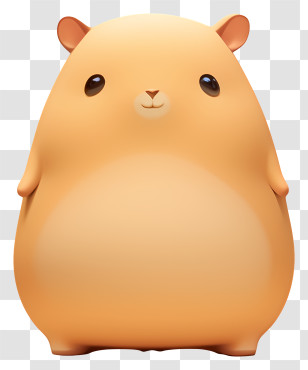 Capibara Kawaii - Cute Hamster Cartoon Transparent PNG
