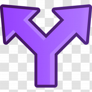 Two Direction Arrow - Purple Direction Arrows Symbol Transparent PNG