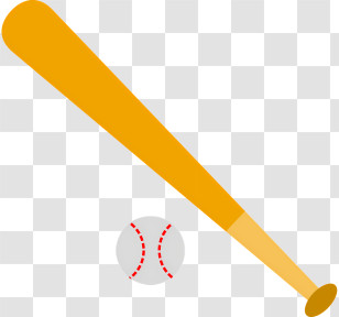 Icon - Baseball Bat And Ball Icon Illustration Transparent PNG