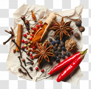 Exotic Spices - Assorted Spices And Herbs Transparent PNG
