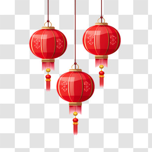 Chinese Lantern - Traditional Red Chinese Lanterns For Festive Celebrations Transparent PNG