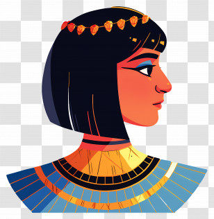 Egyptian Queen - Ancient Egyptian Woman In Profile Transparent PNG