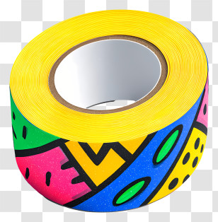 Scar Tape - Colorful Patterned Tape Roll Transparent PNG