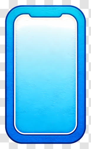 Mobile Phone Icon - Blue Smartphone Frame Mockup Transparent PNG