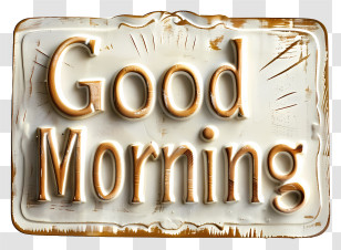 Good Morning - Good Morning Greeting Sign Transparent PNG