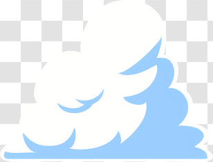 Icon - White And Blue Cloud Illustration Transparent PNG