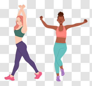 Dancer - Women Exercising In Fitness Attire Transparent PNG