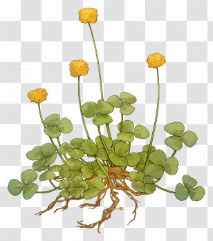 Medicinal Herbs - Clover With Yellow Flowers Transparent PNG
