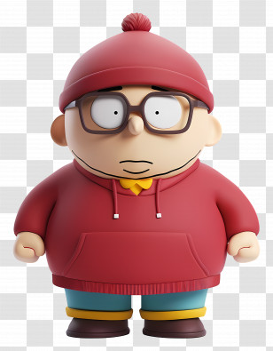 Eric Cartman - Cartoon Character In Red Outfit Transparent PNG