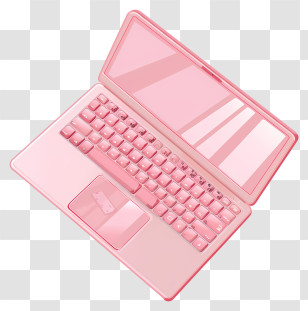 Laptop - Pink Laptop Illustration Transparent PNG