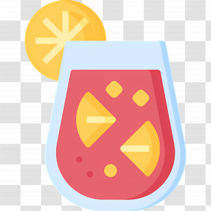 Sangria - Fruit Cocktail With Lemon Transparent PNG