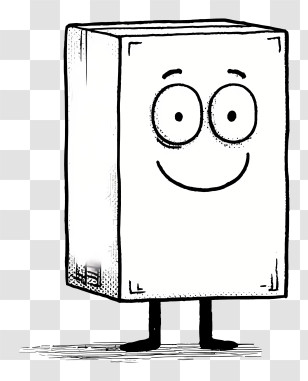 Box Outline - Smiling Box Cartoon Transparent PNG