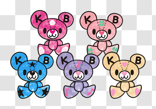 Dreamtale Kubear - Colorful Cartoon Bears Collection Transparent PNG