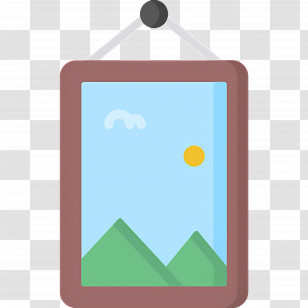 Photo Frame - Landscape Picture With Mountains Transparent PNG