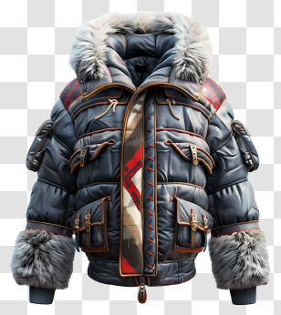 Winter Jacket - Warm Winter Jacket With Fur Transparent PNG