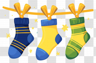 Down Syndrome - Colorful Socks Hanging On A Line Transparent PNG